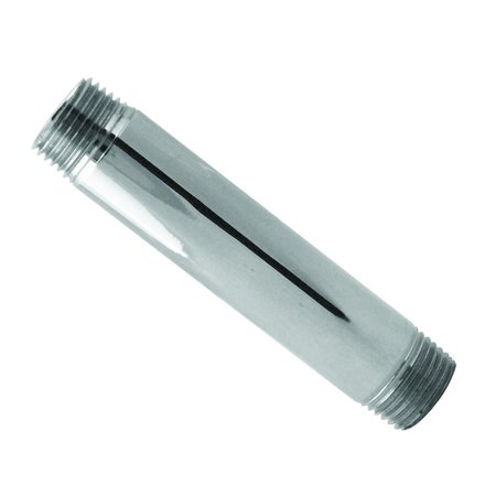 WESTBRASS 1/2" x 4" IPS pipe nipple in Polished Chrome D12104-26